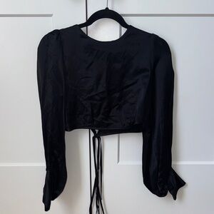 Zara Black Silk Women's Top
